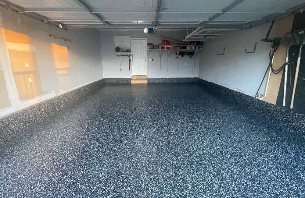 Blue Granite Flake — Flake epoxy floor in Duluth, GA